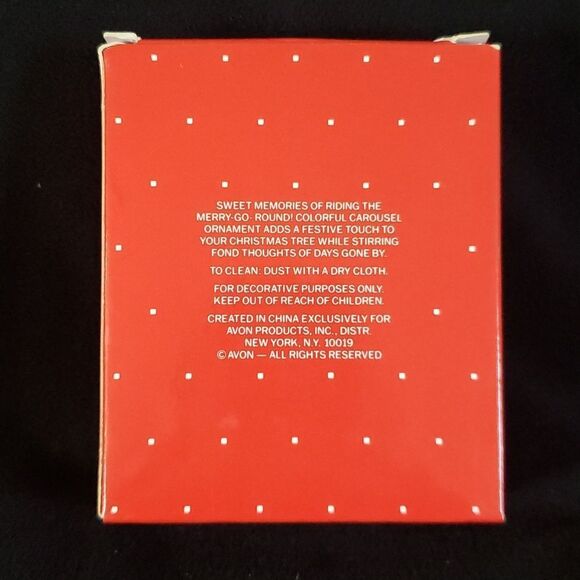 Vintage Avon Carousel Ornament Gallant Steed in Original Box - Picture 8 of 9